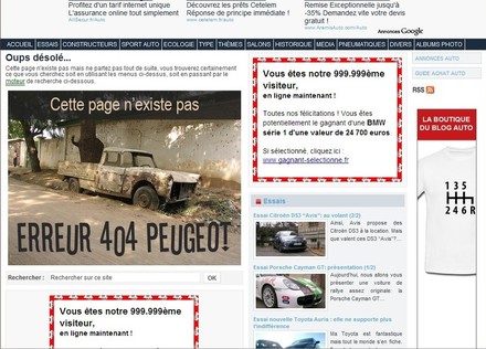 Page erreur 404 personnalisée