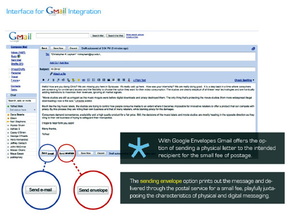 Google mail...ou comment Gmail + Google Maps vous envoi une Google Enveloppe !