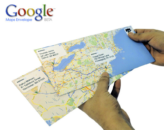 Google mail...ou comment Gmail + Google Maps vous envoi une Google Enveloppe !