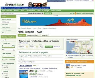 Le site Trip Advisor Le site Trip Advisor