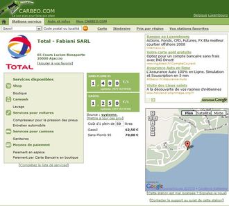 Le prix du carburant en Corse