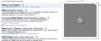 Google preview...la pré visualisation des pages résultats.