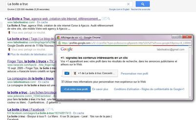 Bouton +1 Google
