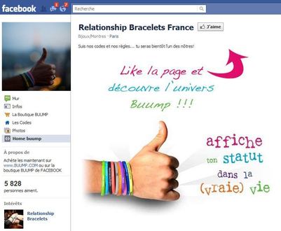 Les bracelets statut de Buump....Facebook ou Zinzala?