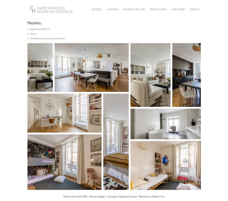 Nouveau site internet : Carine Hornecker, décoratrice à Paris