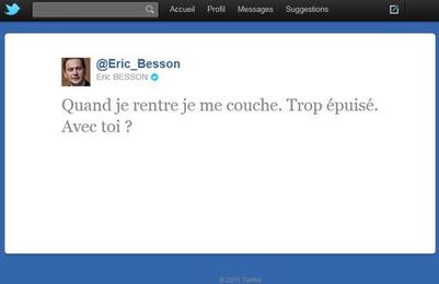 Twitter Eric Besson va se coucher