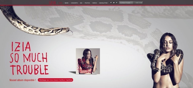 Izia, nouvel album et nouveau site web....on aime
