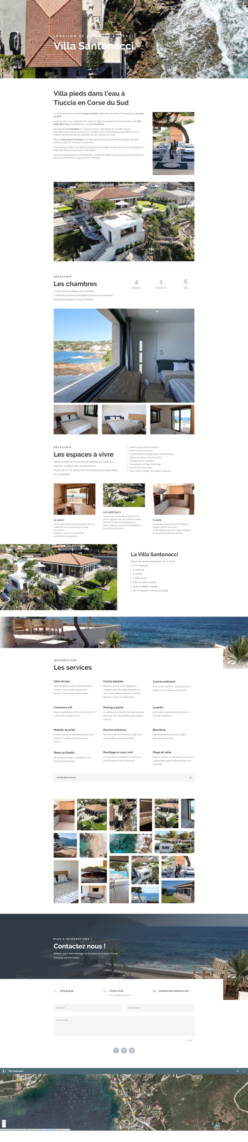 Nouveau site internet : Villa Santonacci