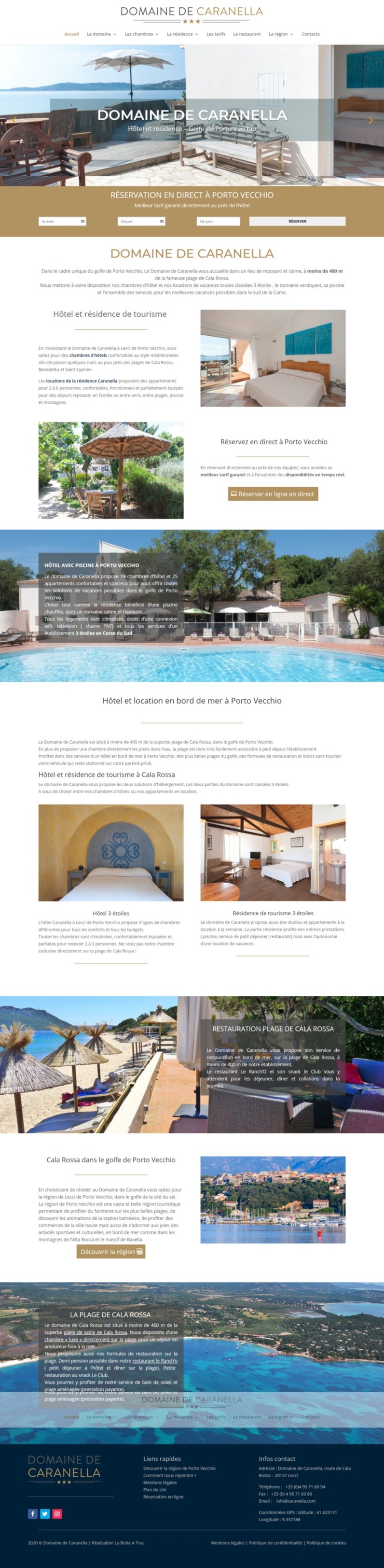 Nouveau site internet : Domaine de Caranella