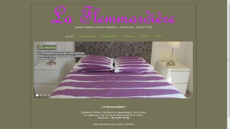 Nouveau site La Flemmardière, chambre d'hôtes à Bonifacio