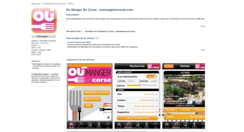 Ou Manger En Corse dans la presse....et en publicité partout.