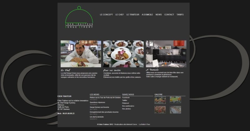 Nouveau site EDEN TRAITEUR par La Boite A Truc
