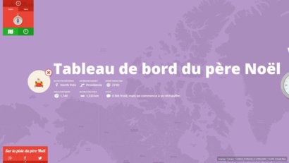 Sur la piste du père Noel par Google Sur la piste du père Noel par Google