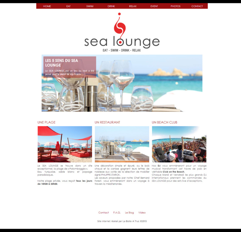 Nouveau Site internet Sea Lounge Porto vecchio