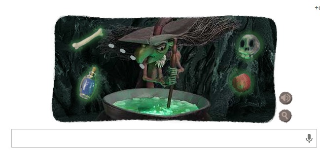 Les sorcières d'Halloween pour le Doodle du 31 octobre