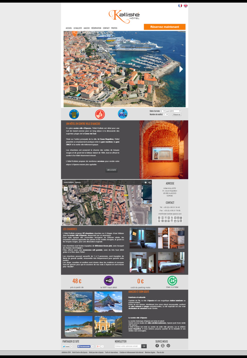Nouveau site : Hotel Kalliste à Ajaccio