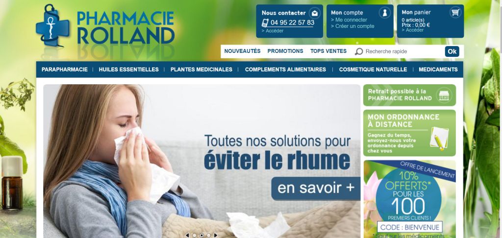 Pharmacie Rolland à Ajaccio mais aussi sur internet