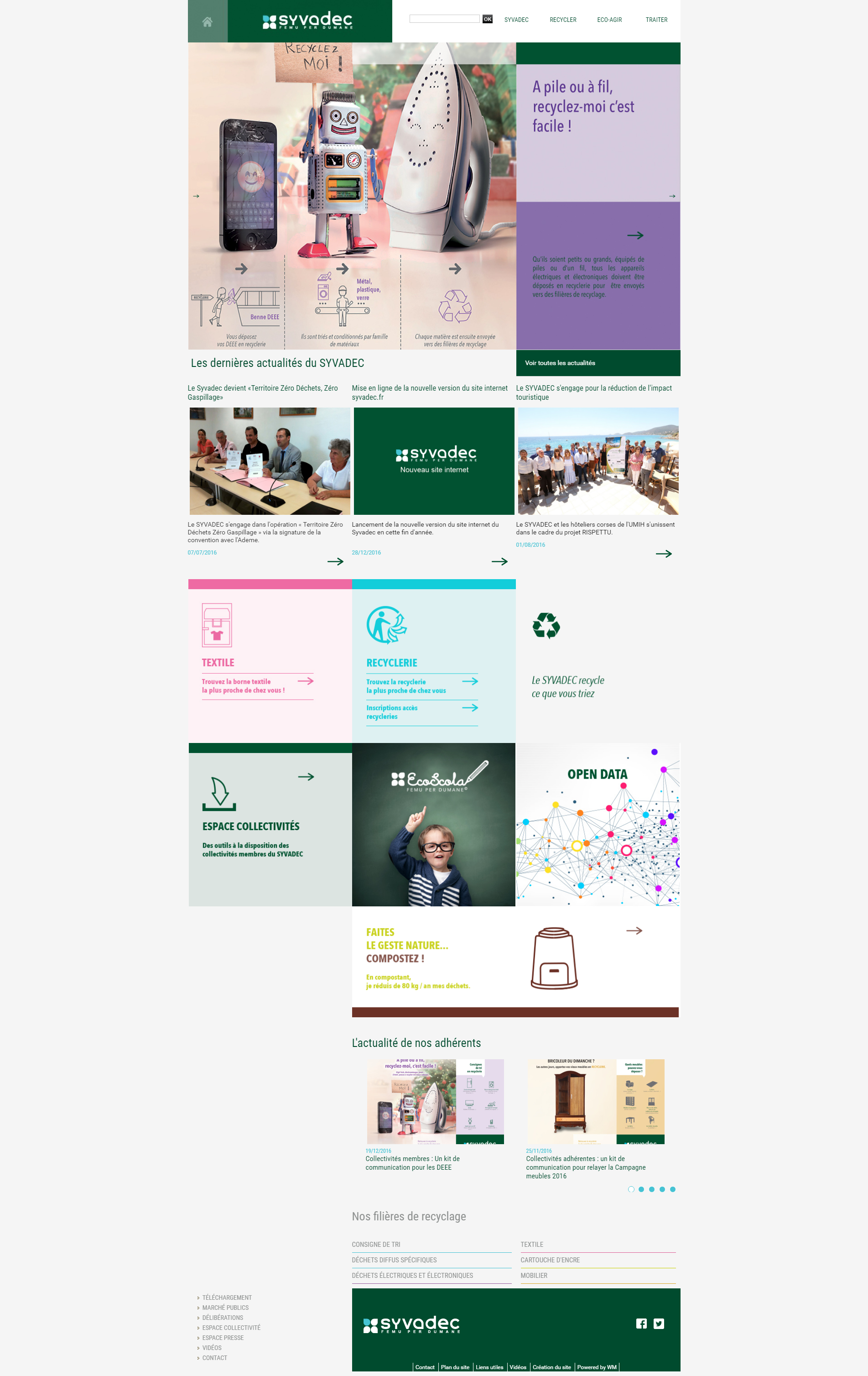 Refonte du site du Syvadec Refonte du site du Syvadec