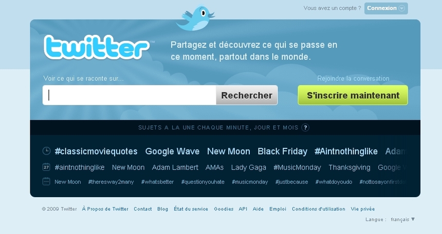 Twitter en français.