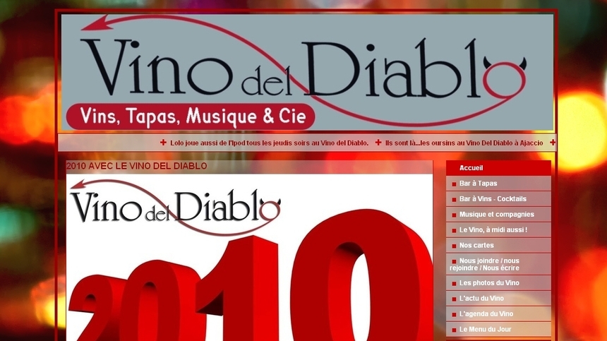 Mise à jour du site du Vino Del Diablo