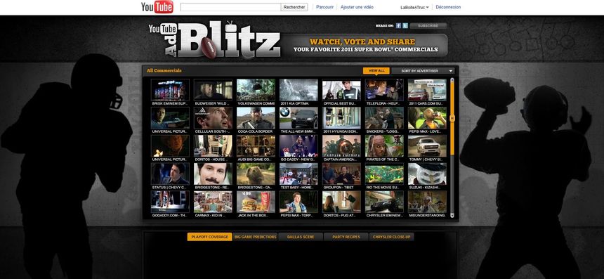 You Tube Adblitz, pour revoir toutes les pubs du super bowl