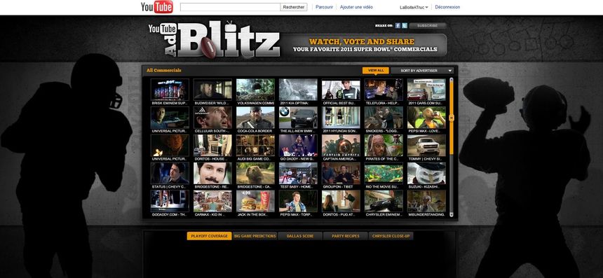 You Tube Adblitz, pour revoir toutes les pubs du super bowl You Tube Adblitz, pour revoir toutes les pubs du super bowl
