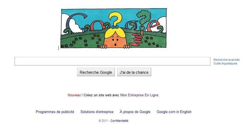 Monsieur et Madame à l'honneur des Doodle Google du 09 Mai