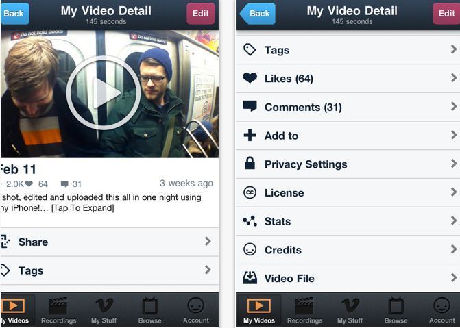 Vimeo sur Appstore Vimeo sur Appstore