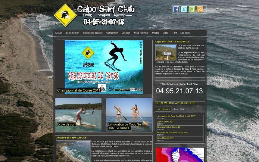 Nouveau site Internet par La Boite A Truc : Capo Surf Club