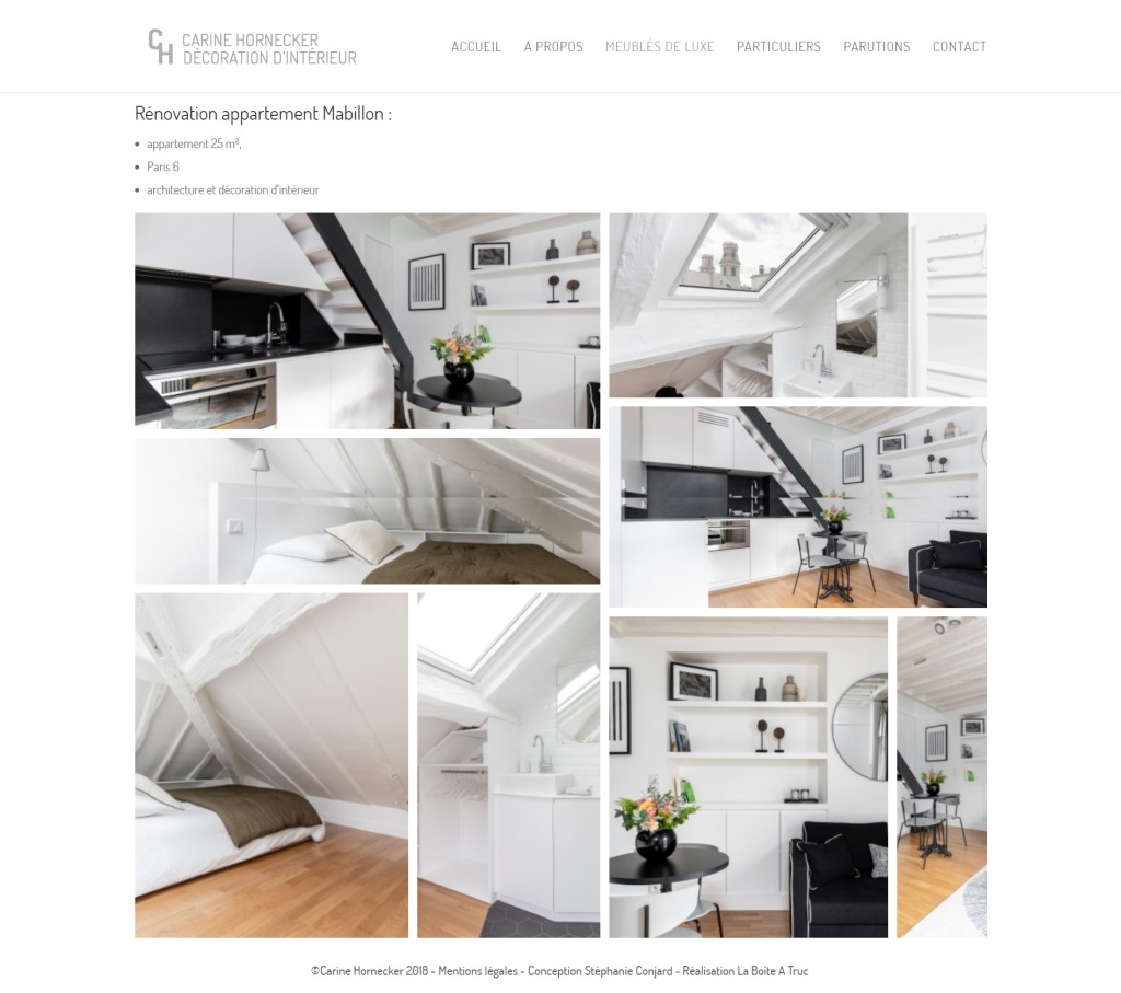 Nouveau site internet : Carine Hornecker, décoratrice à Paris