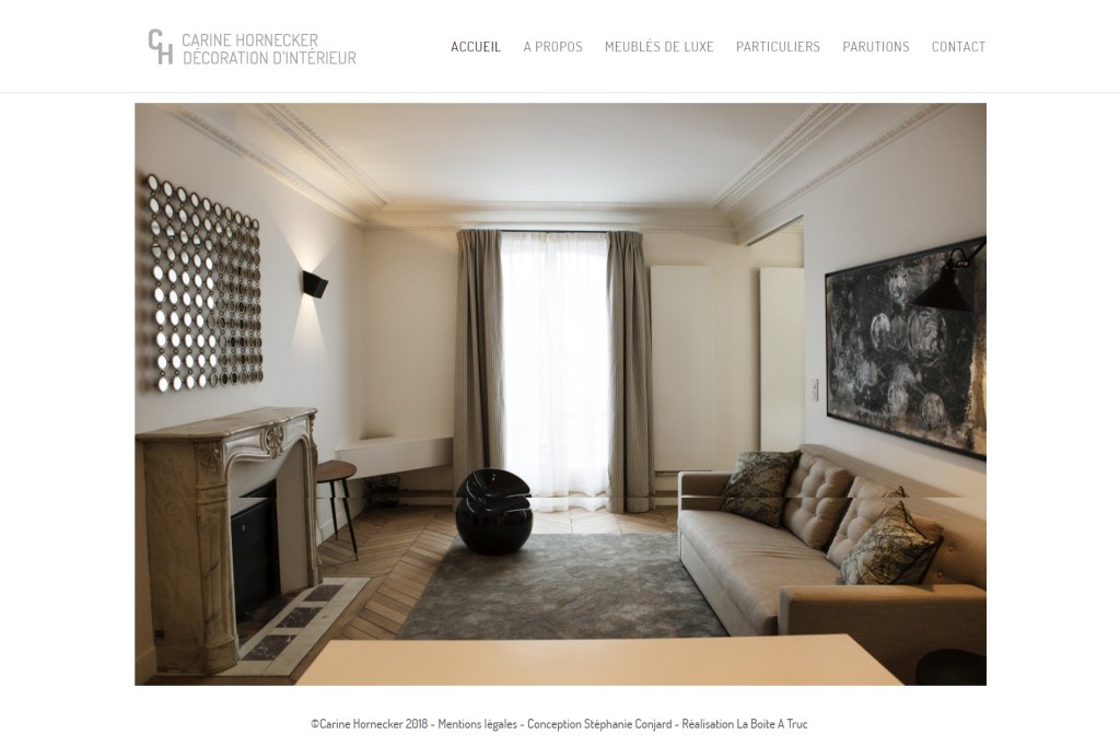 Nouveau site internet : Carine Hornecker, décoratrice à Paris