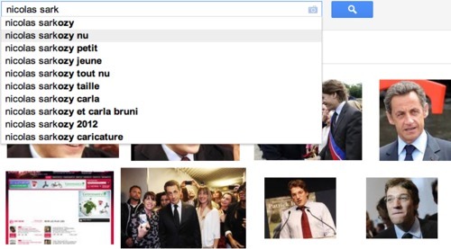 Google Suggest et Sarkozy Google Suggest et Sarkozy