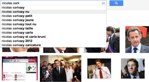 Google Suggest et Sarkozy