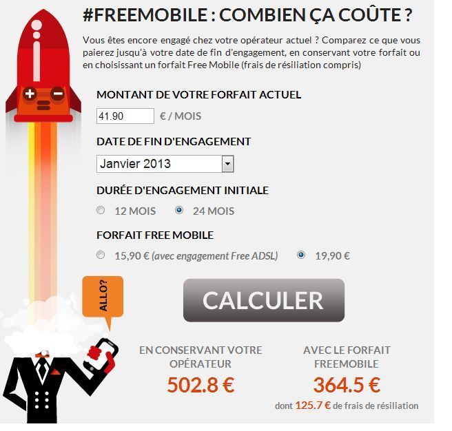 L'appli qui calcule le changement
