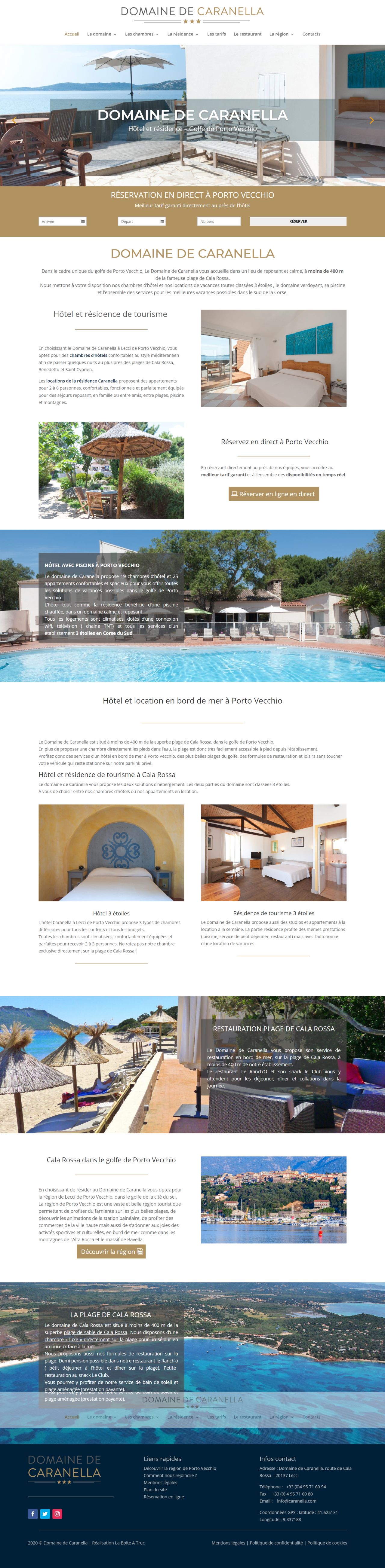 Nouveau site internet : Domaine de Caranella Nouveau site internet : Domaine de Caranella