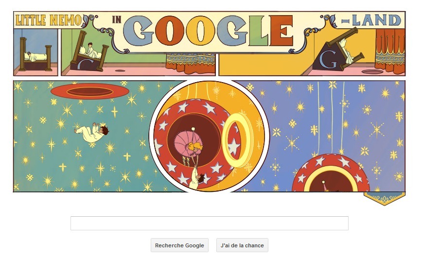 Enfin un beau Doodle animé...pour Winsor Mc Cay et son little nemo Enfin un beau Doodle animé...pour Winsor Mc Cay et son little nemo