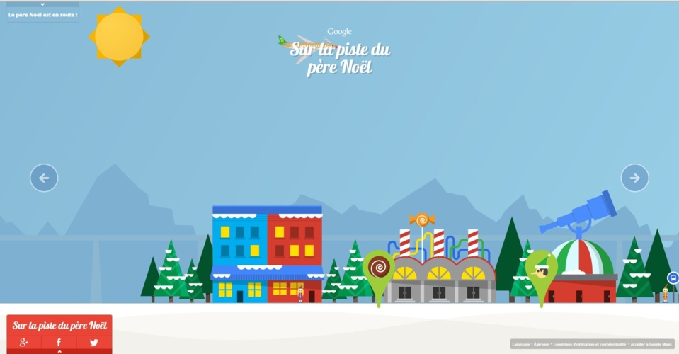 Sur la piste de Père Noel par Google Sur la piste de Père Noel par Google