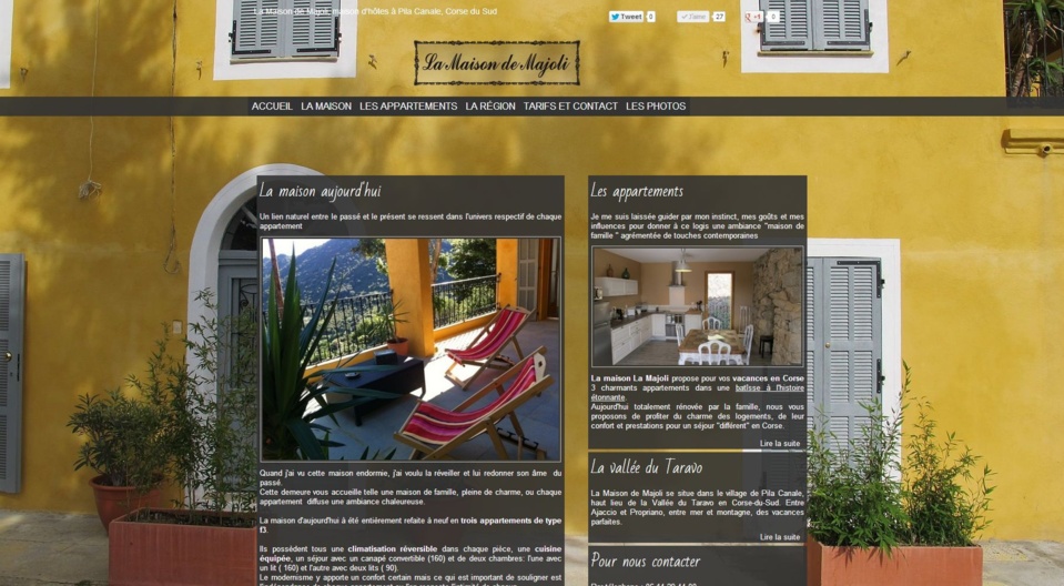 Nouveau site internet La Maison de Majoli