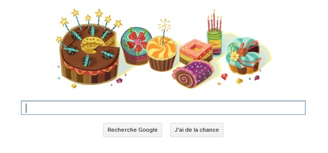 Doodle anniversaire par  Google !