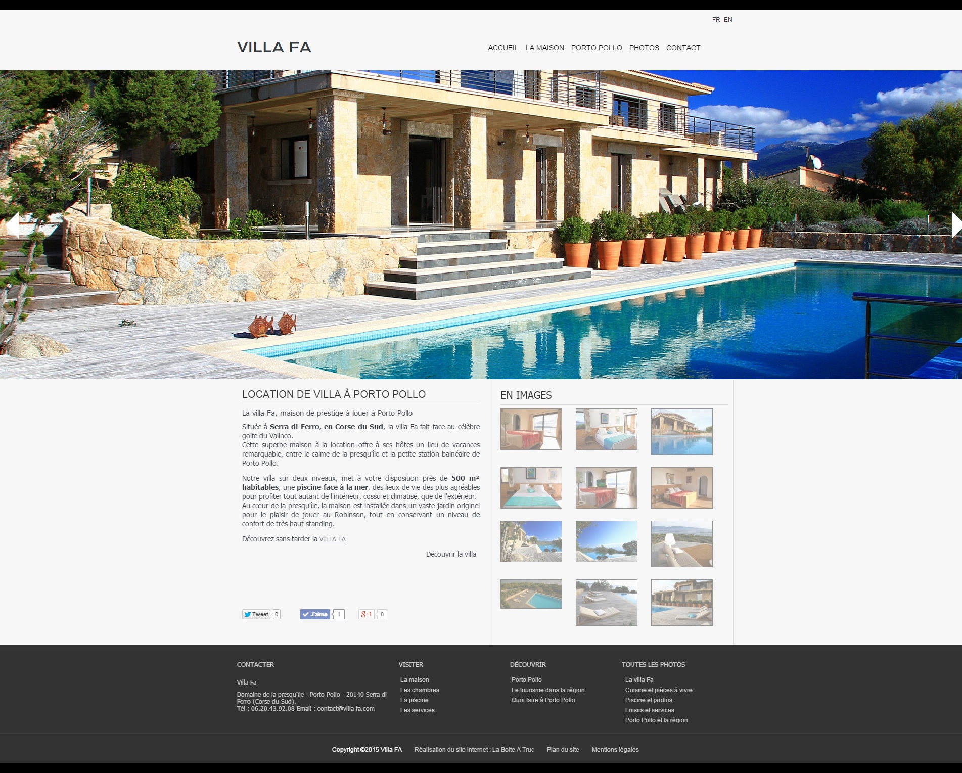 Le site de la Villa Fa à Porto Pollo Le site de la Villa Fa à Porto Pollo