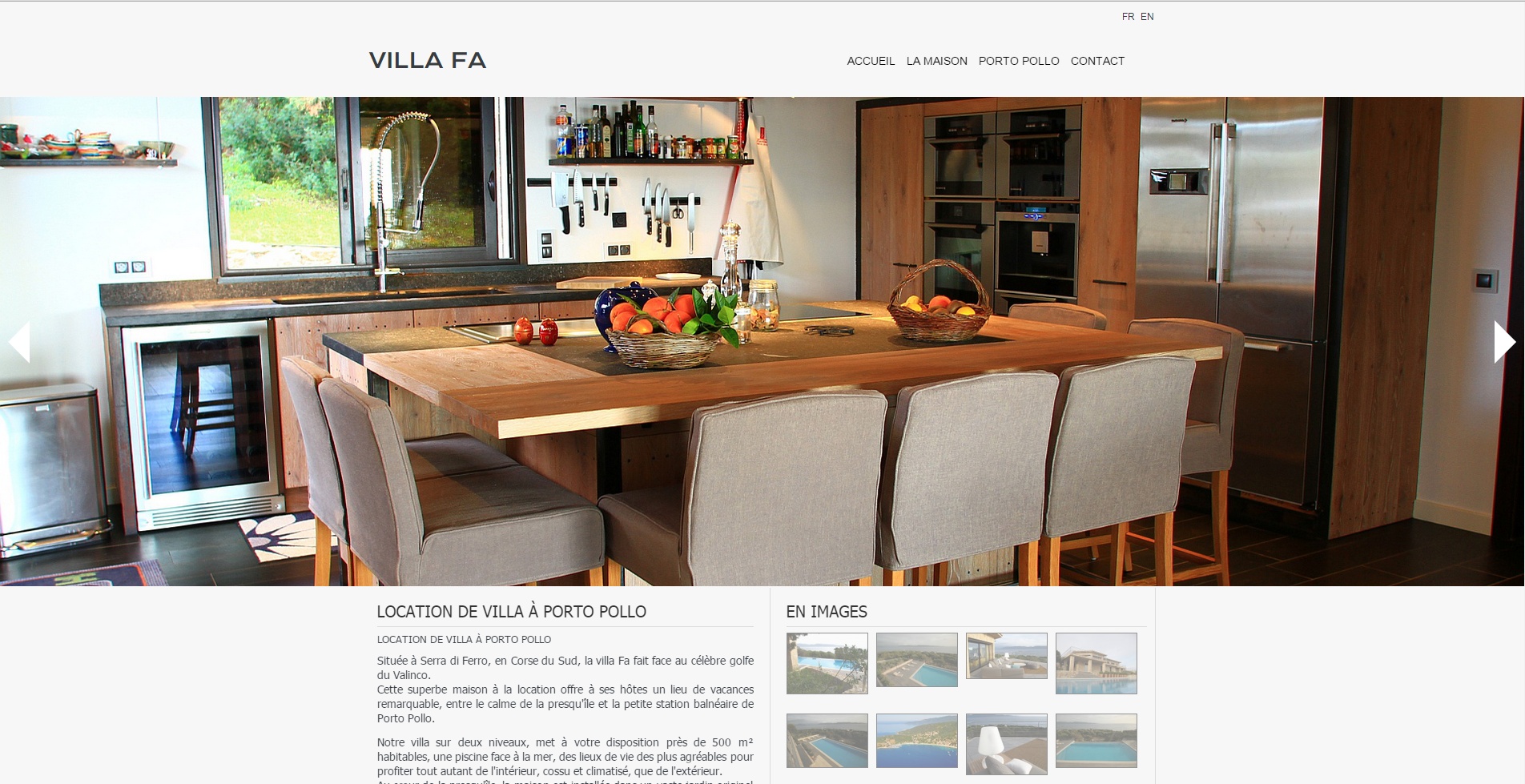 Nouveau site internet : La Villa Fa à Porto Pollo