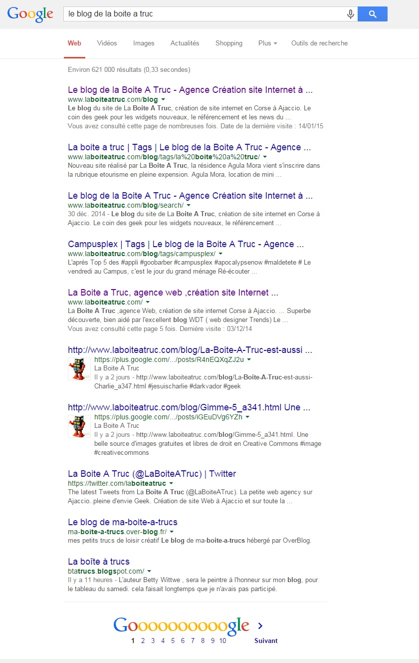 Résultat Google - Blog de LBAT Résultat Google - Blog de LBAT