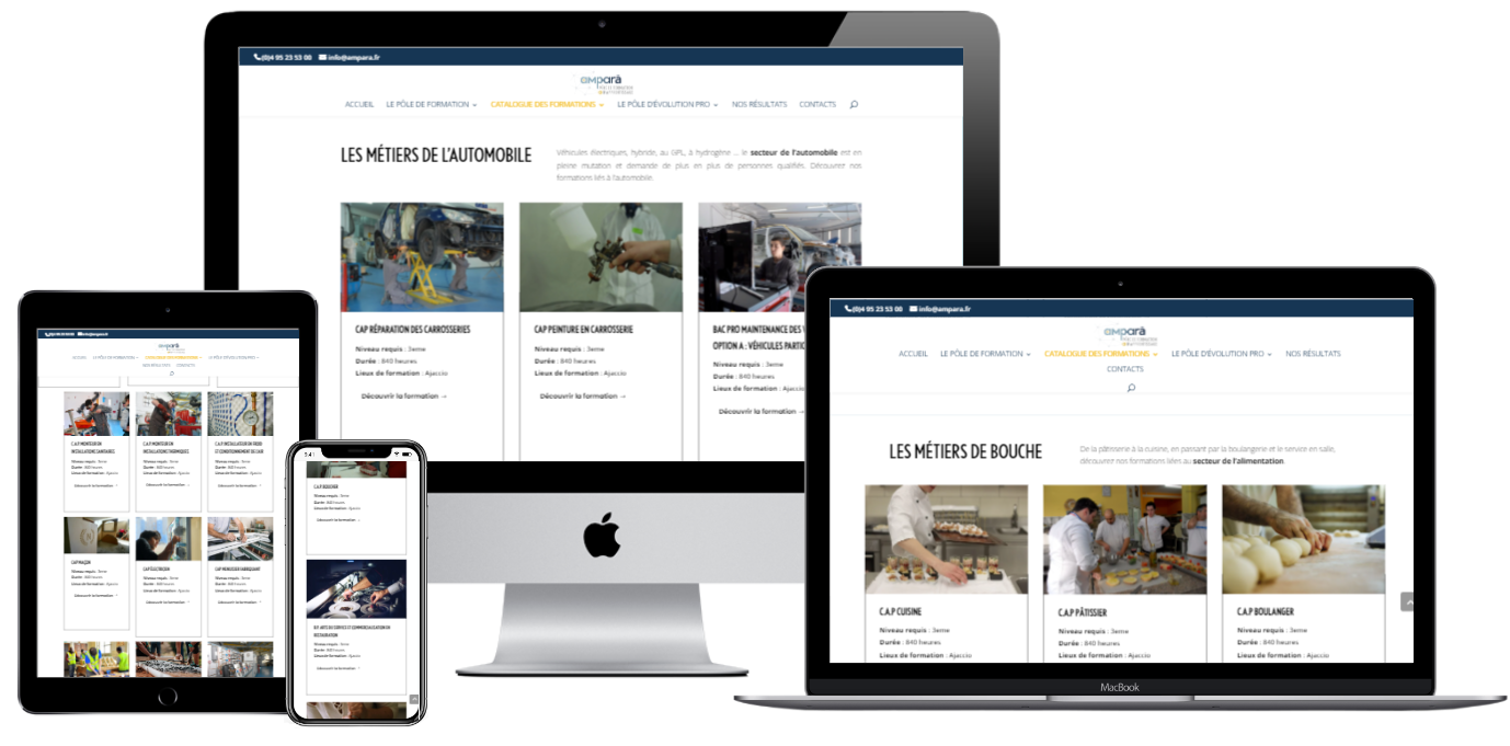 Nouveau site : le pôle de formation Amparà Nouveau site : le pôle de formation Amparà