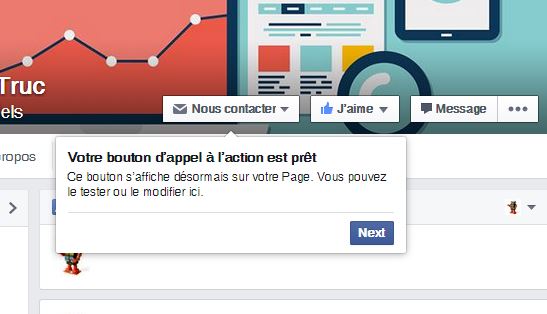 Nouveau bouton Call to Action Facebook