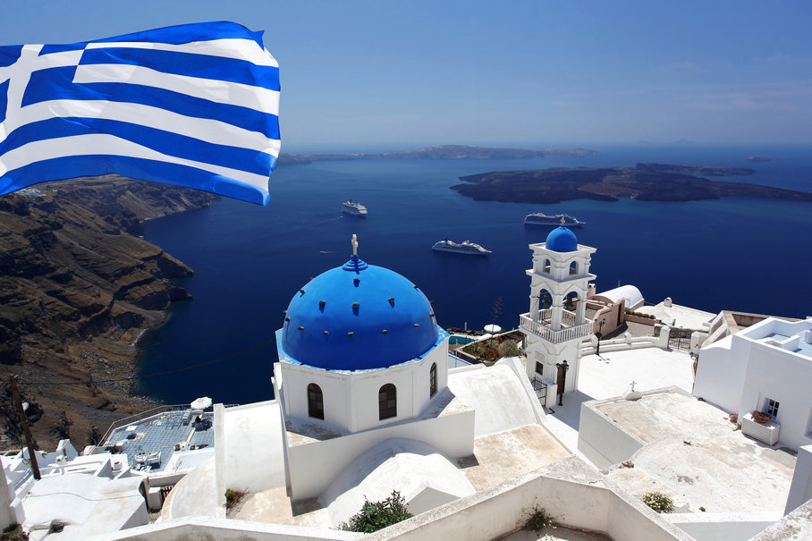 Santorini dans les Cyclades