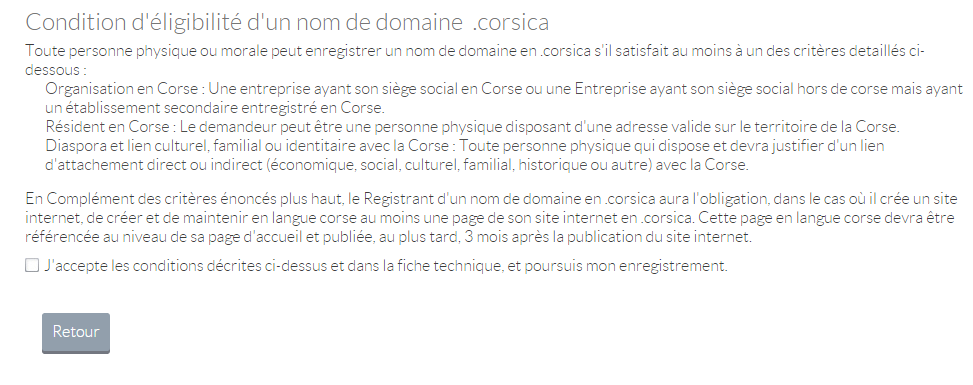 Dot Corsica, avoir son extension en .corsica !