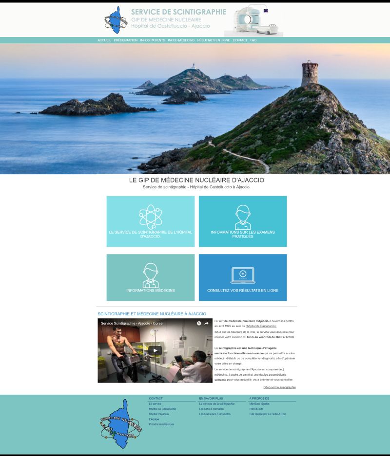 Le site du GIP de médecine nucléaire à Ajaccio