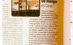 Ou Manger En Corse dans la presse....et en publicité partout.