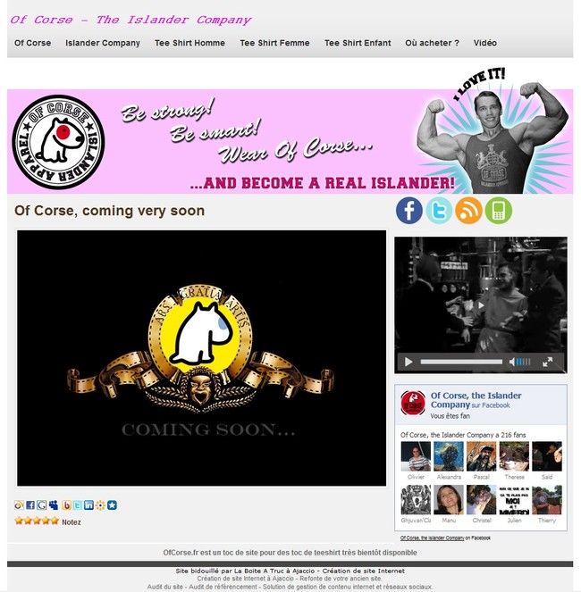 Ofcorse.fr, teeshirt Corses. Ofcorse.fr, teeshirt Corses.